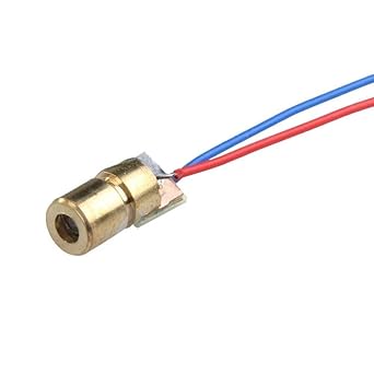 Laser Diode Size 6mm, Color Red, Wavelength 650nm, 3V to 5V / 5mW