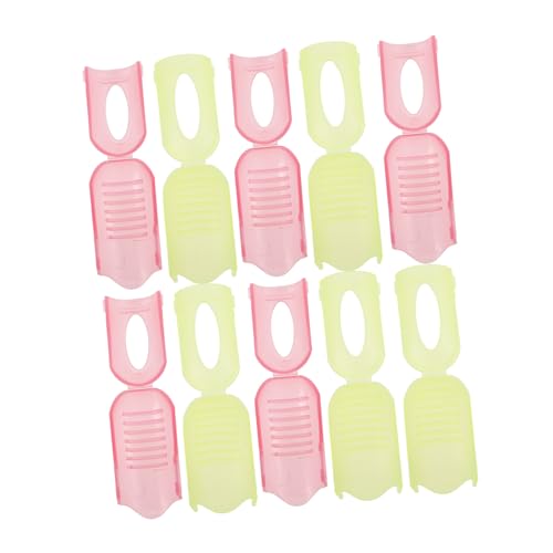 Beatifufu 10pcs Gel Polish Remover Wrap Tool Acrylic Nail Remover Clips Plastic Clip for Nails Easy to Use Finger