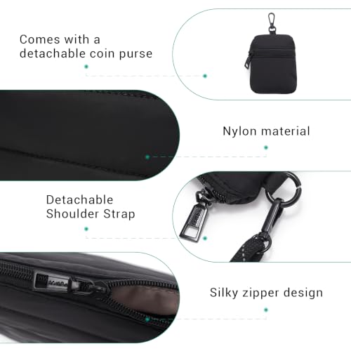 Acuario bolso cruzado para mujer tipo bolso tote acolchado miniatura 6