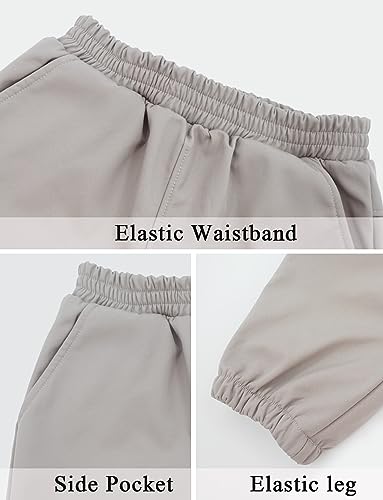 Happy Cherry Toddler Waterproof Cozy-Dry Rain Snow Pants Fleece Lined Elastic Waist for Kids Girls Boys2