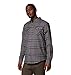 Columbia Men's Bearmouth Springs Roll Up Long Sleeve Flannel Shirt, City Grey Windowpane, X-Large