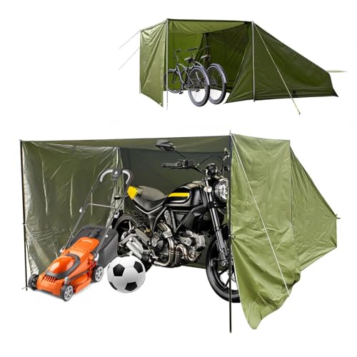 YSMSMZJK Box Moto per Esterno con Tessuto Ombreggiante Rimovibile Box Moto Adatto per Campeggio E Ciclismo Box Biciclette da Esterno Casette da Giardino