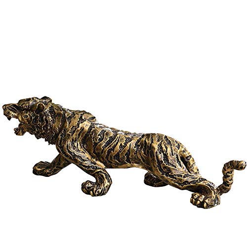 Statue de léopard rétro de 51 cm en résine artisanale pour une décoration de luxe
