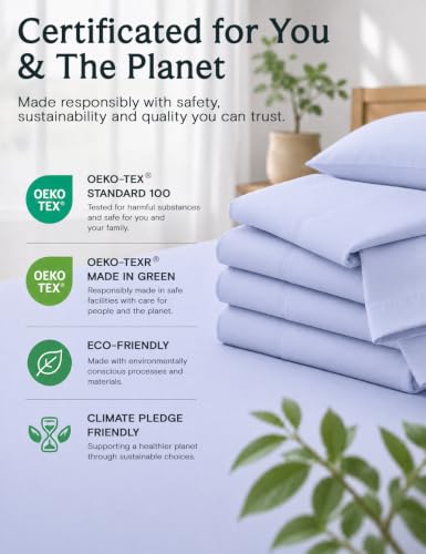 Image of Full Size Sheets, Cooling & Soft Deep Pocket Bed Sheet Set, 4PC