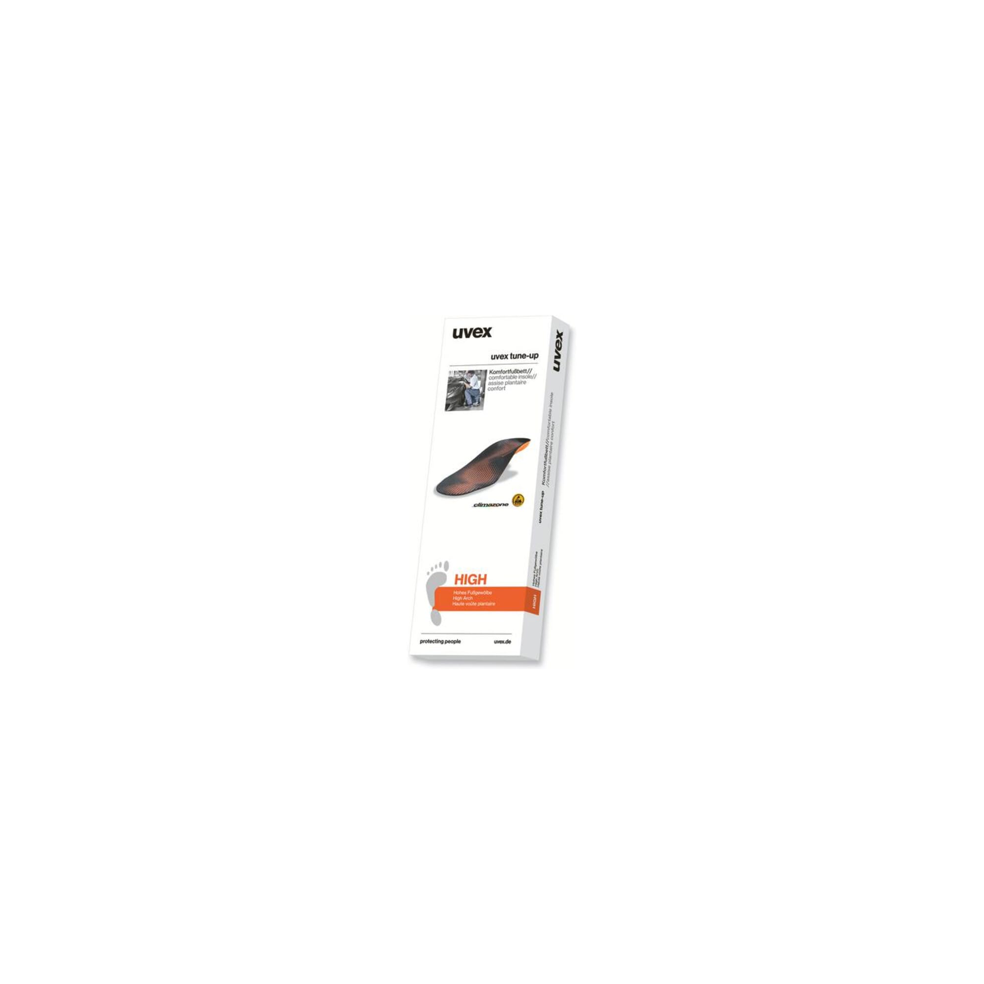 Uvex 95286 - Plantilla de repuesto (1 par), color negro y naranja