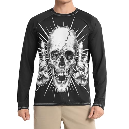 Camisa manga larga protección solar UPF 50+ para evitar quemaduras con cuello redondo negro
