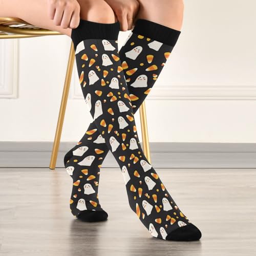 Image of Wusikd Blue Yellow Monster Trucks Compression Socks for Women and Men Circulation Long Socks for Athletic Running 1