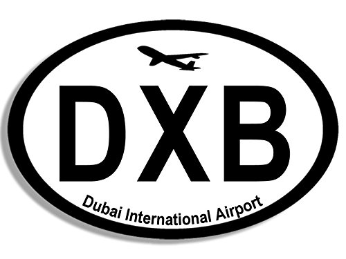 Oval DXB Dubai Airport Code Sticker