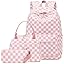 Grid - Pink and White