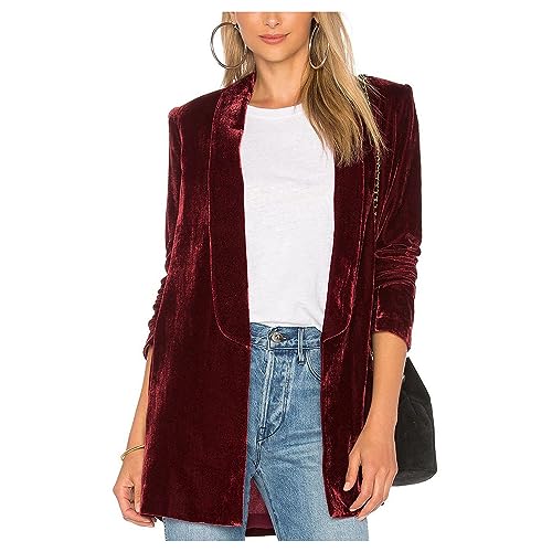 Blazer femme velours ample résout le manque de confort veste costume fluide chic retro