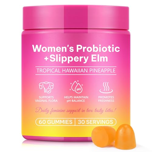 Feminine pH Balance Gummies for Women Pineapple Flavour with Slippery Elm for Vaginal Health & Immune Support 60 Count