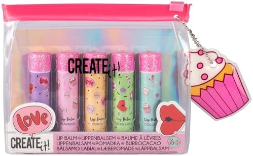 Create It! Estuche de Maquillaje para Niños | 5 Bálsamos Labiales...