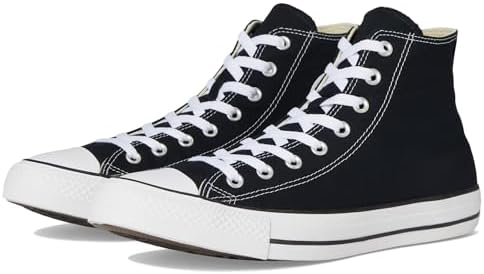 Converse Unisex Adult Chuck Taylor All Star High Top, Black, 13 Womens/11 Mens