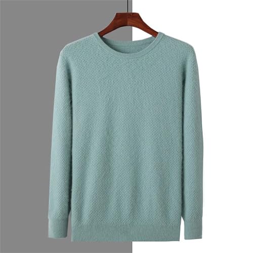 Men's Winter 100% Mink O-Neck Sweater Thickened Fashion Warm Knitted Sweater2