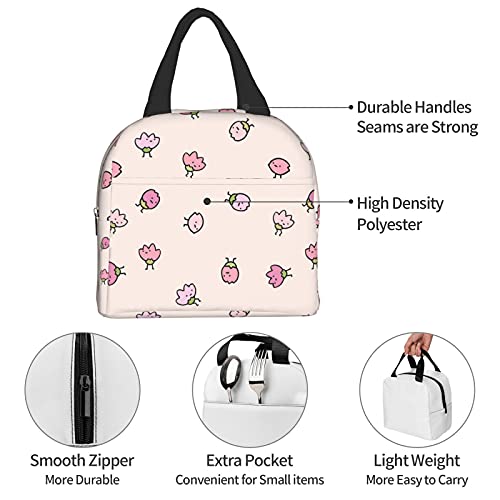 Kawaii Flower Lunch Box Travel Bag Picnic Bags Insulated Durable Shopping Bag Reusable Waterproof Bags For Man Woman #TOP6