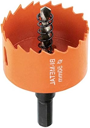 Meccion Bi-Metal Hole Saw Drill Bit HSS Fast Hole Cutter with Arbor and Centring Drill for Wood, Sheet Metal, Plasterboard, Iron, Plastic (20mm)