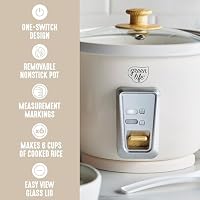 GreenLife Rice Cooker with Removable PFAS-Free Ceramic Nonstick Pot, 3-Cups Uncooked/6-Cups Cooked, Grains & Oatmeal Multicooker, Compact One-Switch Design, Auto Keep Warm, Easy Clean, Cream — image 2