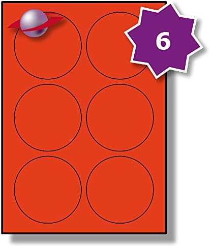 6 Per Page/Sheet, 5 Sheets (30 ROUND Sticky Labels), Label Planet® White Blank Matt Self-Adhesive A4 Circular Circle Price Pricing Stickers, Printable With Laser or Inkjet Printer, UK LP6/88R, 88MM Diameter Circles, FOR JAM FREE PRINTING