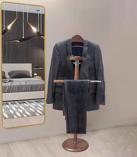 KPHYMOD Galan de Noche Soportes Para Trajes, Estantes Para Ropa De Mayordomo, Soporte De Valet Para Trajes De Madera, Estante Para Ropa Para Oficina, Sala De Estar, Dormitorio, Centro Comercial - imagen 5