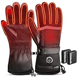 Heated Gloves for Women 5V 5000mAh Rechargeable Battery Electric Hand Warmers with Touch Screen Non-Slip Adjustable Wrist Design for Cold Weather Driving Skiing Hiking