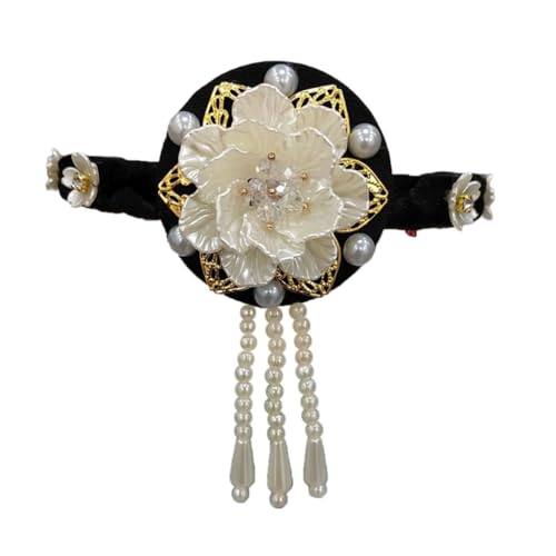 Korean Hanbok Inspired Headband with Floral Hair Hoop for Festive Occasions