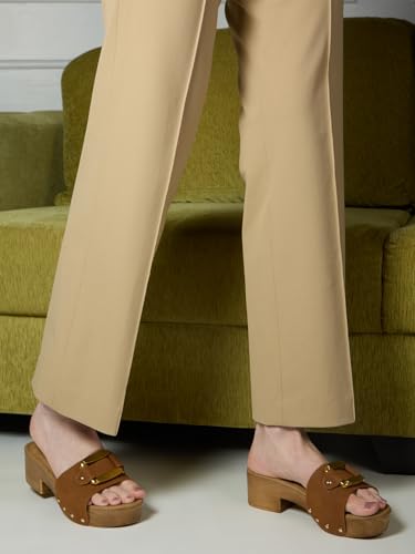 Image of Womens Green Ethnic Solid Round Toe Platform Heel Sandals