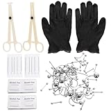 POPETPOP Joyería para Piercing Corporal Accesorios para Oreja Ceja Ombligo y Nariz de Pendientes Quirúrgicos Cómodos y Seguros