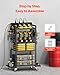 VEVOR 4-Tier Tool Organizer Cart with Charging Station, 8 AC Outlet, Floor Stand Rolling Drill Holder and Tool Battery Storage Rack on Wheels, Garage Floor Rolling Storage Cart for Workshop, Garage