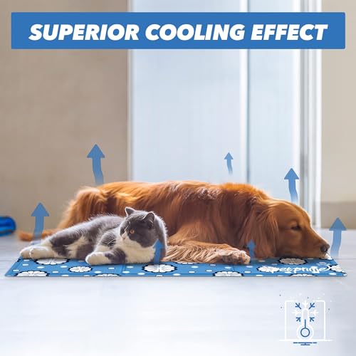 Pet Prime Hundekühlmatten 50x40cm, Kühlmatte für Hunde, Haustierkühlmatte für Kisten, Hundehütten und Betten für heiße Sommertage