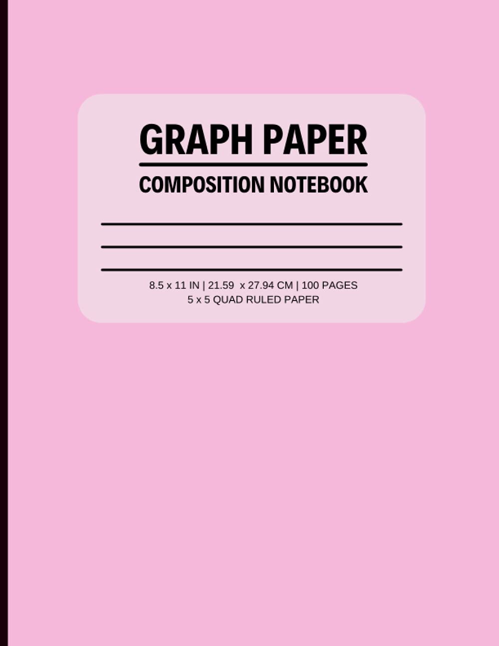 Light Pink Graph Paper Composition Notebook 5 squares per inch: Grid Paper Notebook for Math and Science students, school, high school, and college. .
