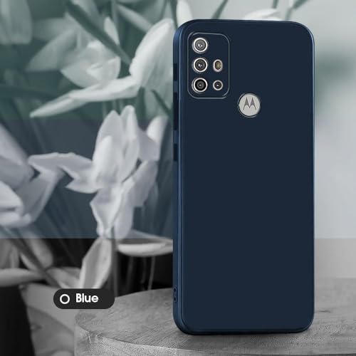 Image of Back Cover | Full Camera Protection | Premium Liquid Silicon Case | Flexible Bumper Case for Motorola Moto G10 4G / G10 Power 4G / G20 4G / G30 4G (Dark Blue)