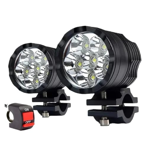 Projecteurs LED Moto 140W Phares Antibrouillard Étanche Feux Additionnels BMW R1200GS ADV F800GS 6000K