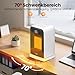 FLANUR Space Heaters for Indoor Use, 1500W Small Desk Heater 2 in 1 with Remote, Thermostat, LED Display, Overheat & Tip Over Protection, 12H Timer, 70° Oscillating Heater for Office (White, 1Pack)