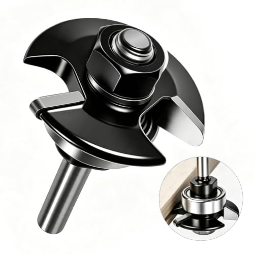 Router Bit Groove Cutter for Trex Decking Boards - 1/4' Shank Carbide Tipped Triple Wing Bit for Hideaway Hidden Fasteners, Precision Cutting Tool for Smooth Grooving (3/8' Depth, 5/32' Height)
