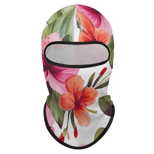 Balaclava con Estampado Flor de Hawaí para Hombres y Mujeres, Protección Solar Transpirable, Máscara Integral para Senderismo, Ciclismo, Correr y Conducir miniatura 7