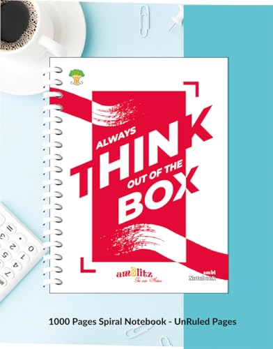 Image of amblitz Mega Spiral Notebook | 18 X 24 CM | B5 Size | School /College Students's Choice for Note Making | 70 GSM Thick White Paper | Diary Size | Personal & Office Use | (1000 Pages, UNRULED Notebook)