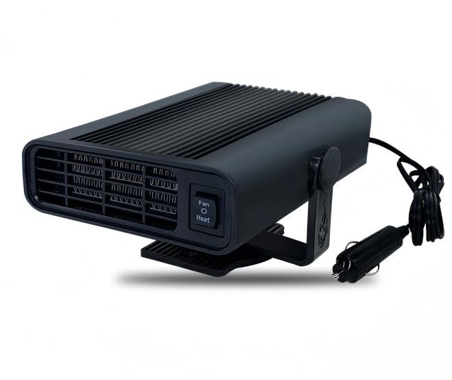 【New 2025】Portable Car Heater Fast Demisting Defroster, 12V 150W Automobile Heater Can Heat Rapidly in 60 Seconds with Heating &amp; Cooling, Car Fan Windshield Defroster(Black) (LT-N001)