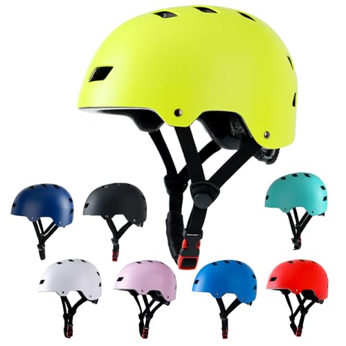 Image of Skateboard Bike Helmet,3 Sizes for Adults Youth Teen Kids Toddler | Adjustable for Men Women Boys Girls,Safety Certified Multi-Sport for Scooter Skate Bicycle Skating Rollerblading