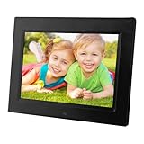8 Inch Digital Photo Frame, Plug in USB or SD Digital Photo Frame, HD Display with Remote Control, Video and Music Support, Slideshow, Wall Mountable, for Seniors
