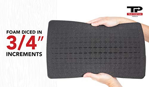 True Position Tools - Universal Hard Carrying Case With Premium Kaizen Pick And Pluck Foam - Protects Electronics, Tools, Cameras And Testing Equipment, 17 X 12 X 3 In. #TOP5
