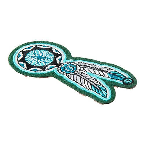 Patchstop Dreamcatcher Feathers Turquoise Green Iron On Patches For Clothing Jeans - 1.5X3In X-Small Diy Sew On Patch For Jackets Bags - Embroidered Native American Indian Decorative Patches #TOP1