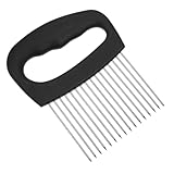 BAZEITFLOW Edelstahl Zwiebelschneider Halter Nadeln Gemüsehalter für Präzises Zwiebel- Kartoffel- Tomaten Fleischschneiden Sicherer Gemüsehobel Assistent Platzsparend und Langlebig