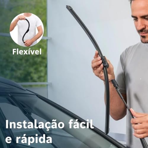 Par de Palheta Limpador de Para-brisas Dianteiros para Renault Sandero (2014 a 2021). Par Palheta Li
