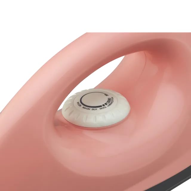Close-up of the thermostat dial on the Morphy Richards Desira Coral Dry Iron