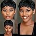 Evasens Pixie Cut Hair Short Natural Human Hair Wigs For Black Women Boy Cut Wigs Color 1B Short Wigs