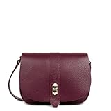  LANCASTER  Top Double - Sac beSace Cuir de Vachette Grainé Bordeaux - In - Or pâle
