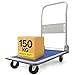 Produktbild Plattformwagen Transportwagen Transportroller Rollwagen Klappbar 150kg/300kg Faltbar Handwagen Schwerlast Lagerwagen Metall mit 4 Rollen (150 kg)