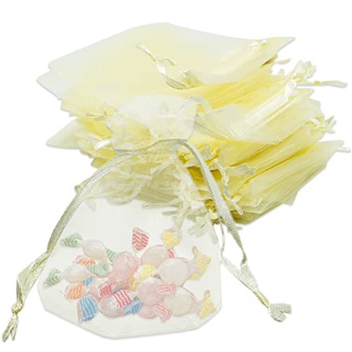 DAVIDJAMESCLARKE   Bolsas de organza para regalo, bolsas de regalo de organza con cordón, 50 unidades, bolsas de organza para festivales, dulces, fiestas y bodas (7 x 9 cm)