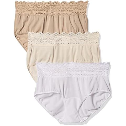 Olga womens Secret Hugs 3 Pack Panty Hipster Panties, French Toast/Pale Blush/White, Medium US Cover