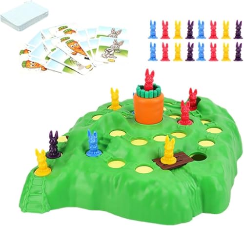 にんじん山のうさぎレース ボードゲーム うさぎトラップゲーム にんじん山のうさぎレース 小学生向けの卓上ゲーム 家族向けゲームのおもちゃ 自宅で楽しむゲーム インテリジェンスボードゲーム ファミリーパーティーゲーム かわいい 面白い 家族や友達に適したゲー